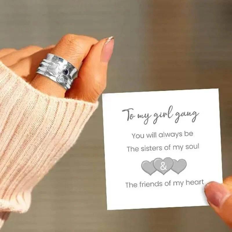 Rotatable Diamond Heart Ring for Men & Women - ZA-Zola