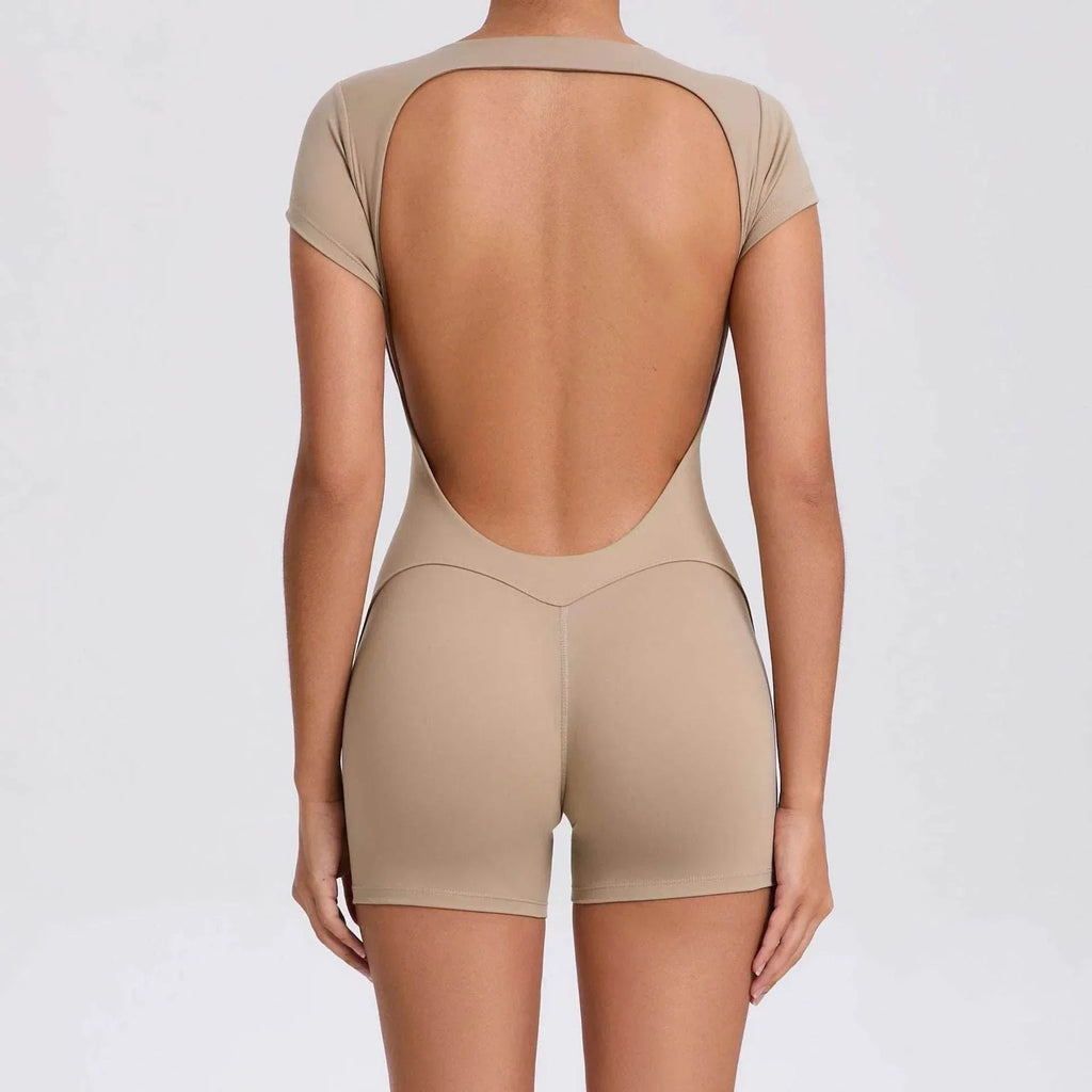 Backless Tight Yoga Jumpsuit – Sleek & Stretchy Fit - ZA-Zola
