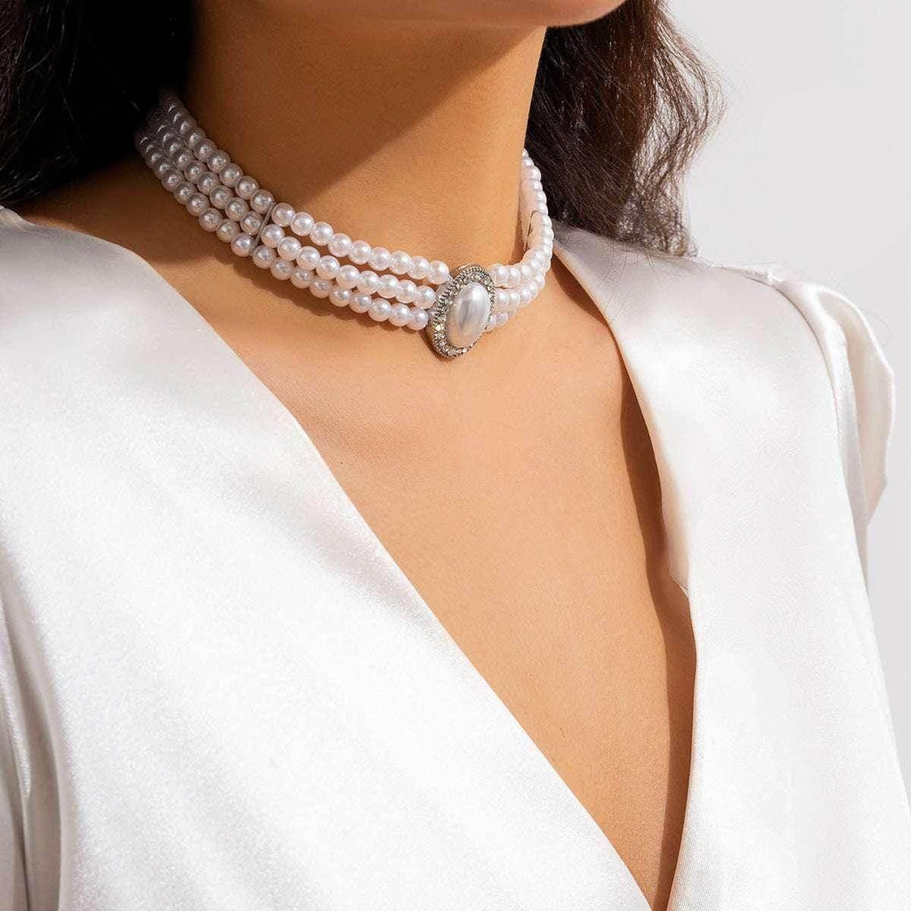French Elegant Multi-Layer Pearl Necklace - ZA-Zola