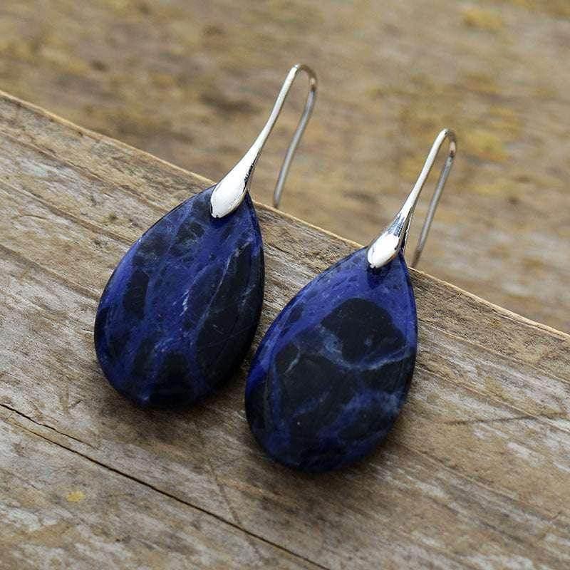 Boho Water Drop Stone Earrings – Ethnic Style - ZA-Zola