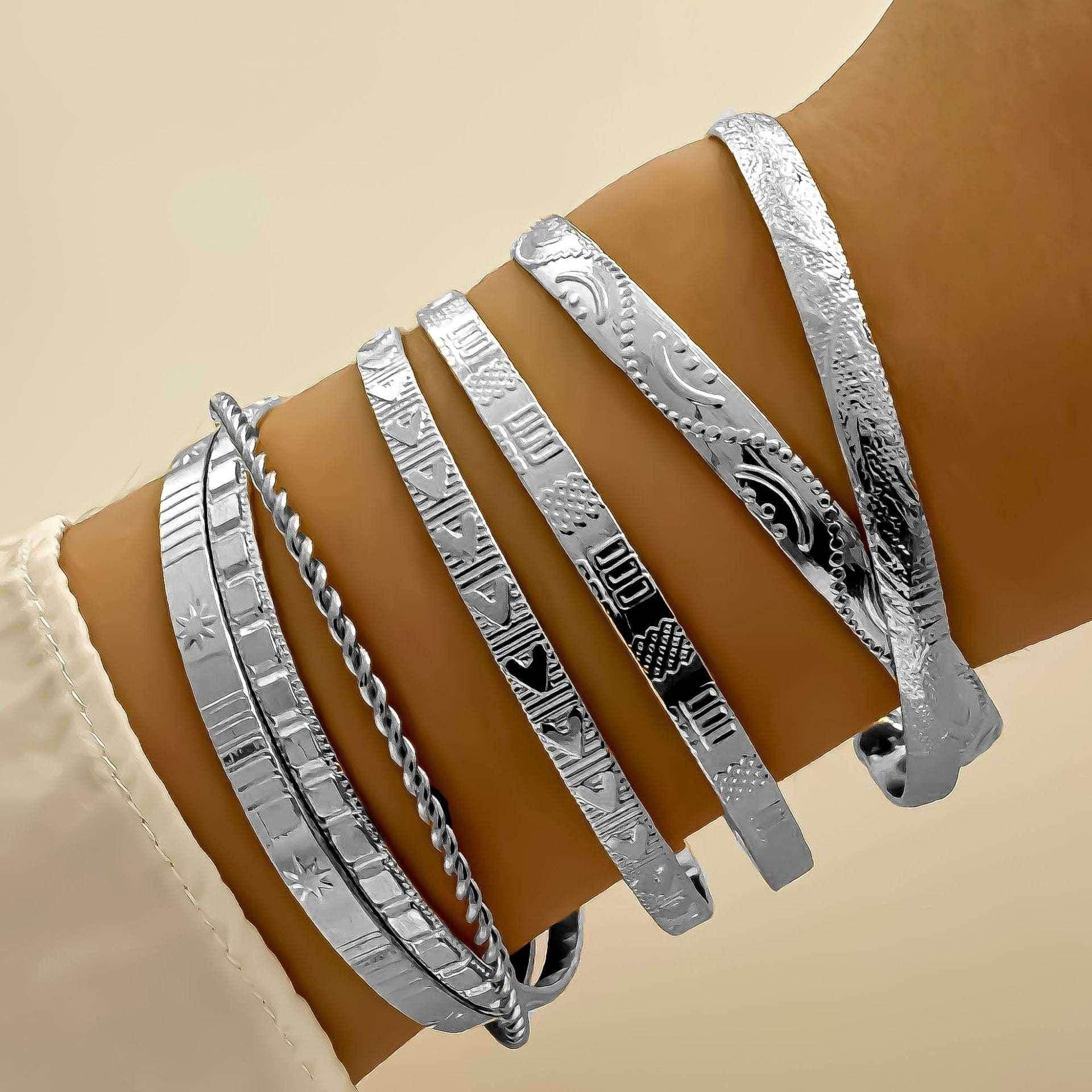 Twisted Hip Hop Style Bracelet Set for Women - ZA-Zola