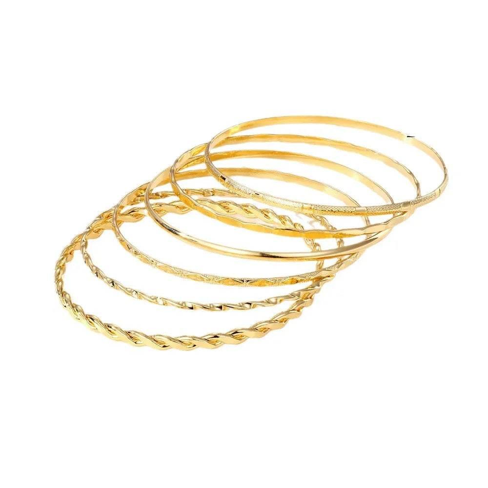 Twisted Hip Hop Style Bracelet Set for Women - ZA-Zola