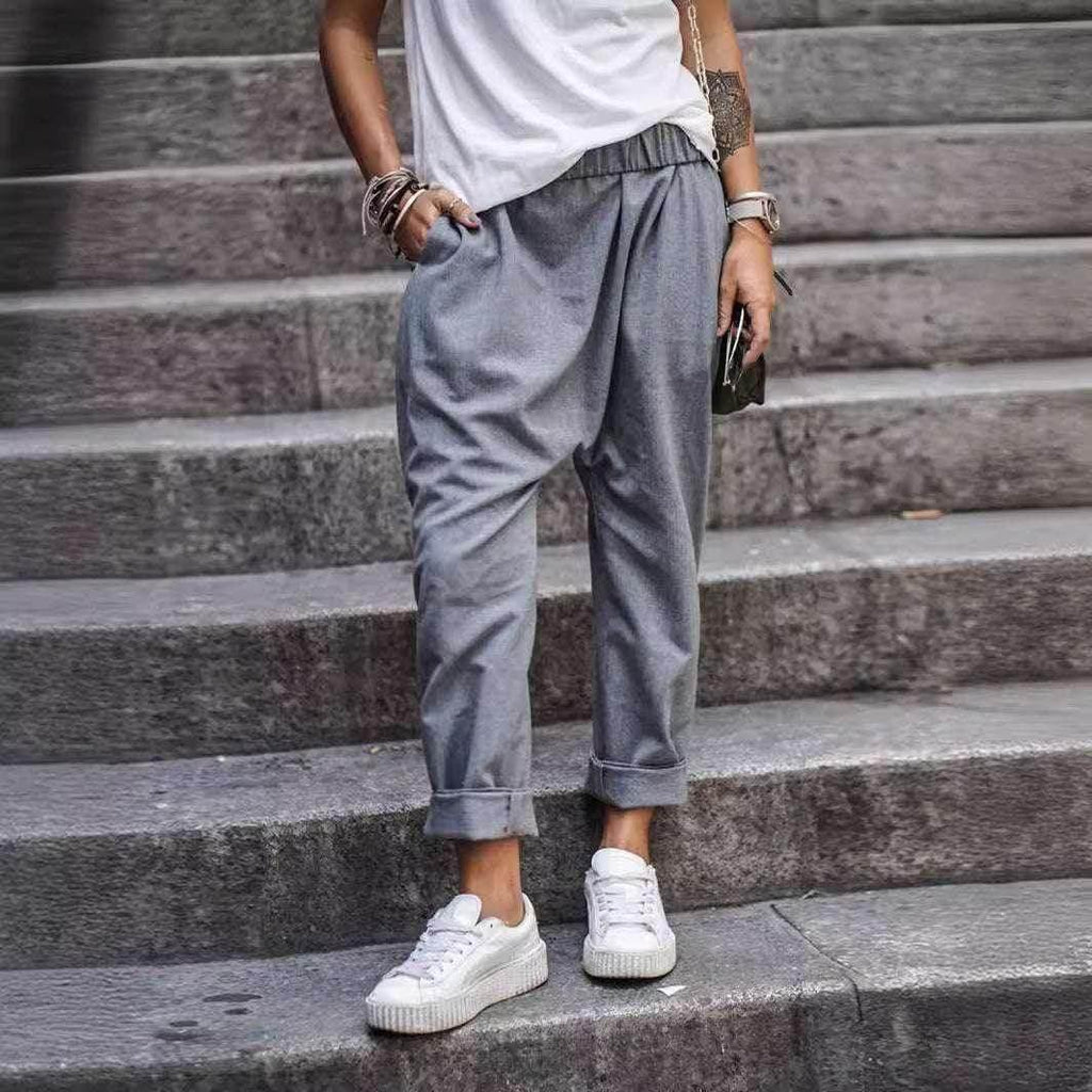 Women’s Streetwear Harem Pants with Pockets - ZA-Zola
