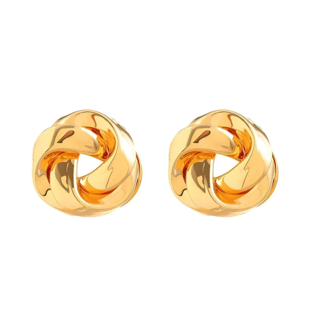 Retro Twisted Alloy Stud Earrings for Women - ZA-Zola