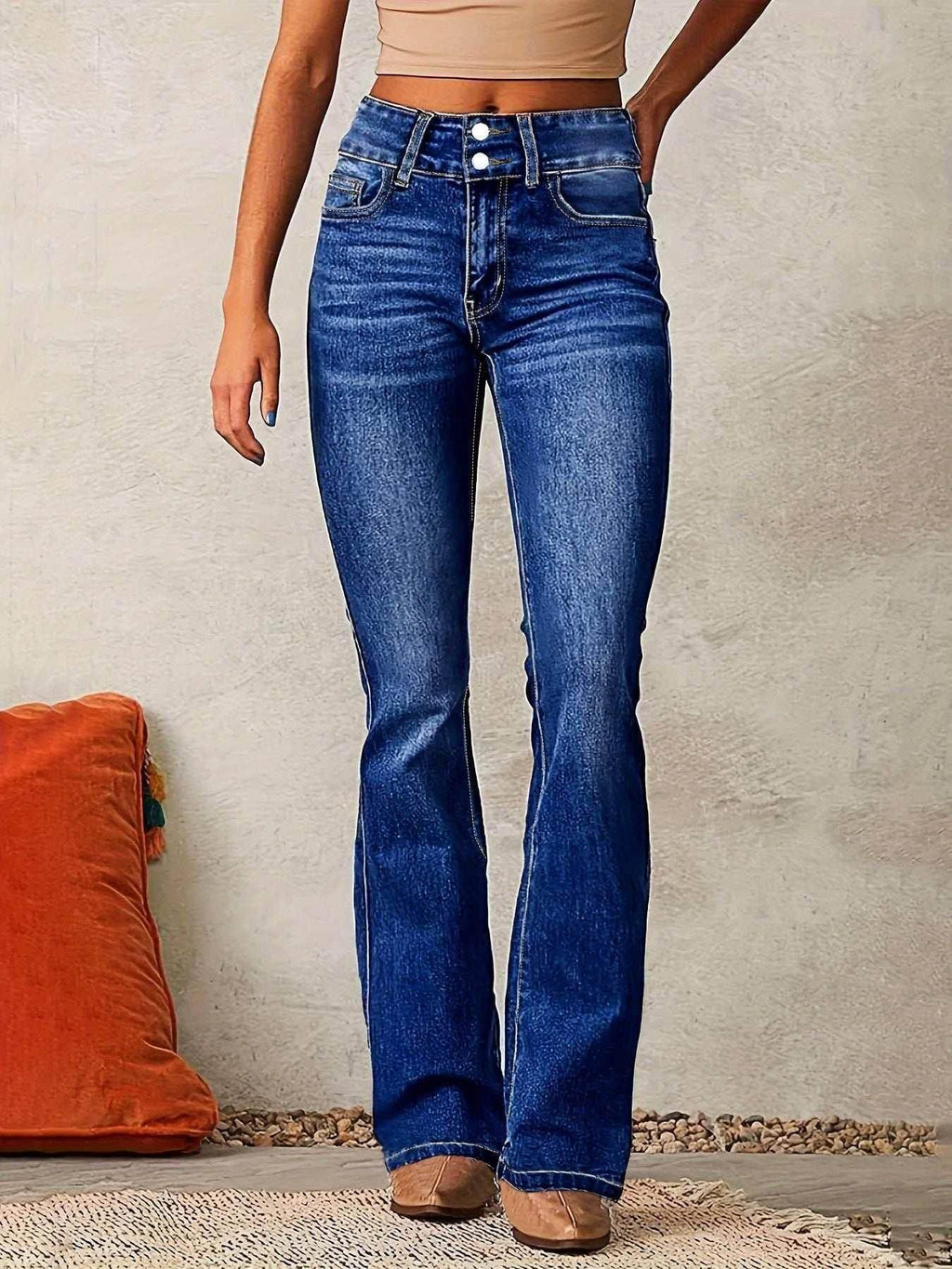 Skinny Flared Distressed Jeans for Women - ZA-Zola