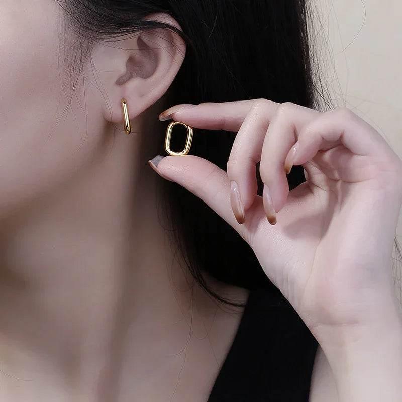 Lux U-Shaped Earrings for Women, Gold & Silver - ZA-Zola