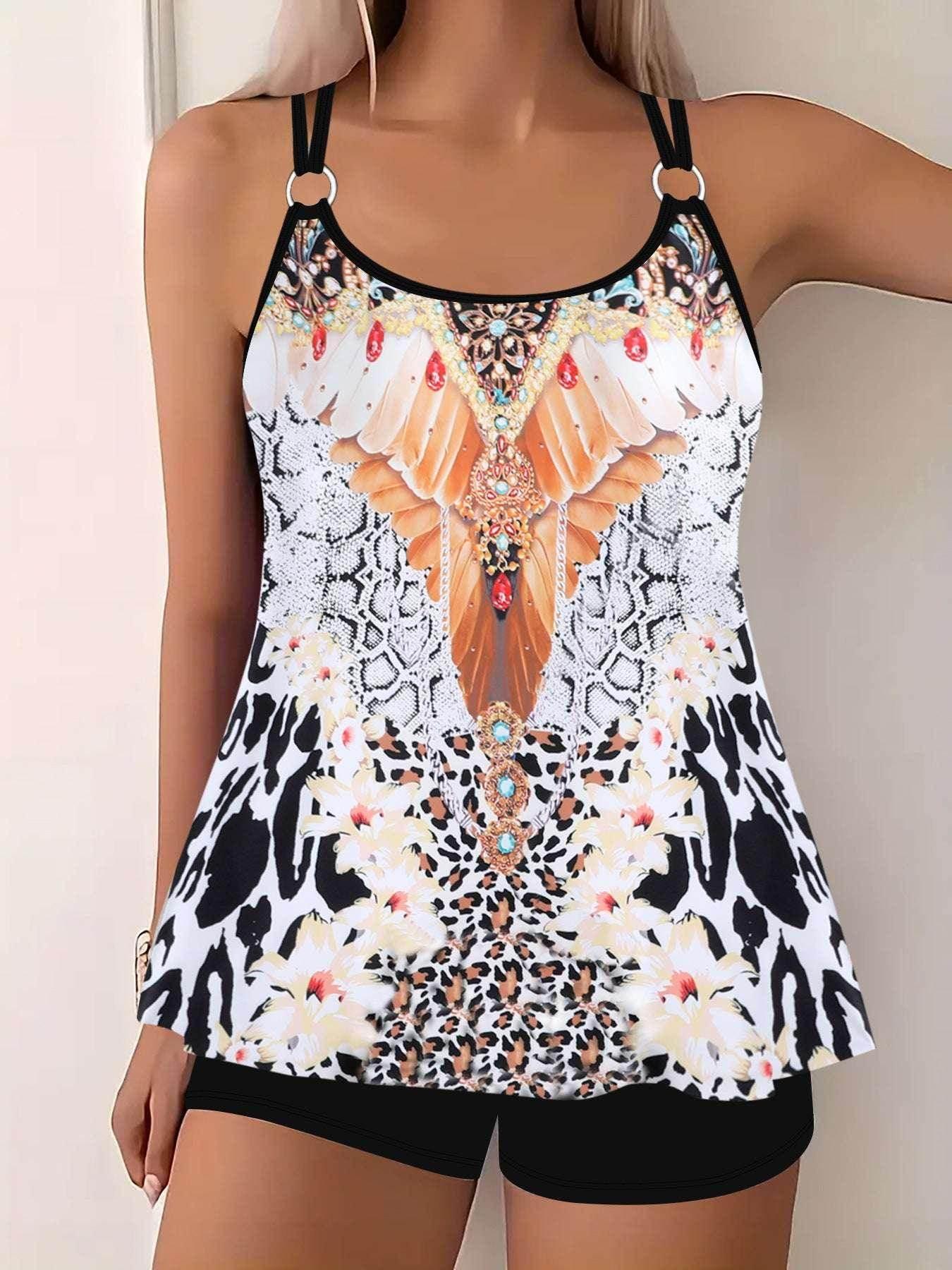 Women's Split Two-Piece Swimsuit – Vibrant & Sexy (S–5XL) - ZA-Zola