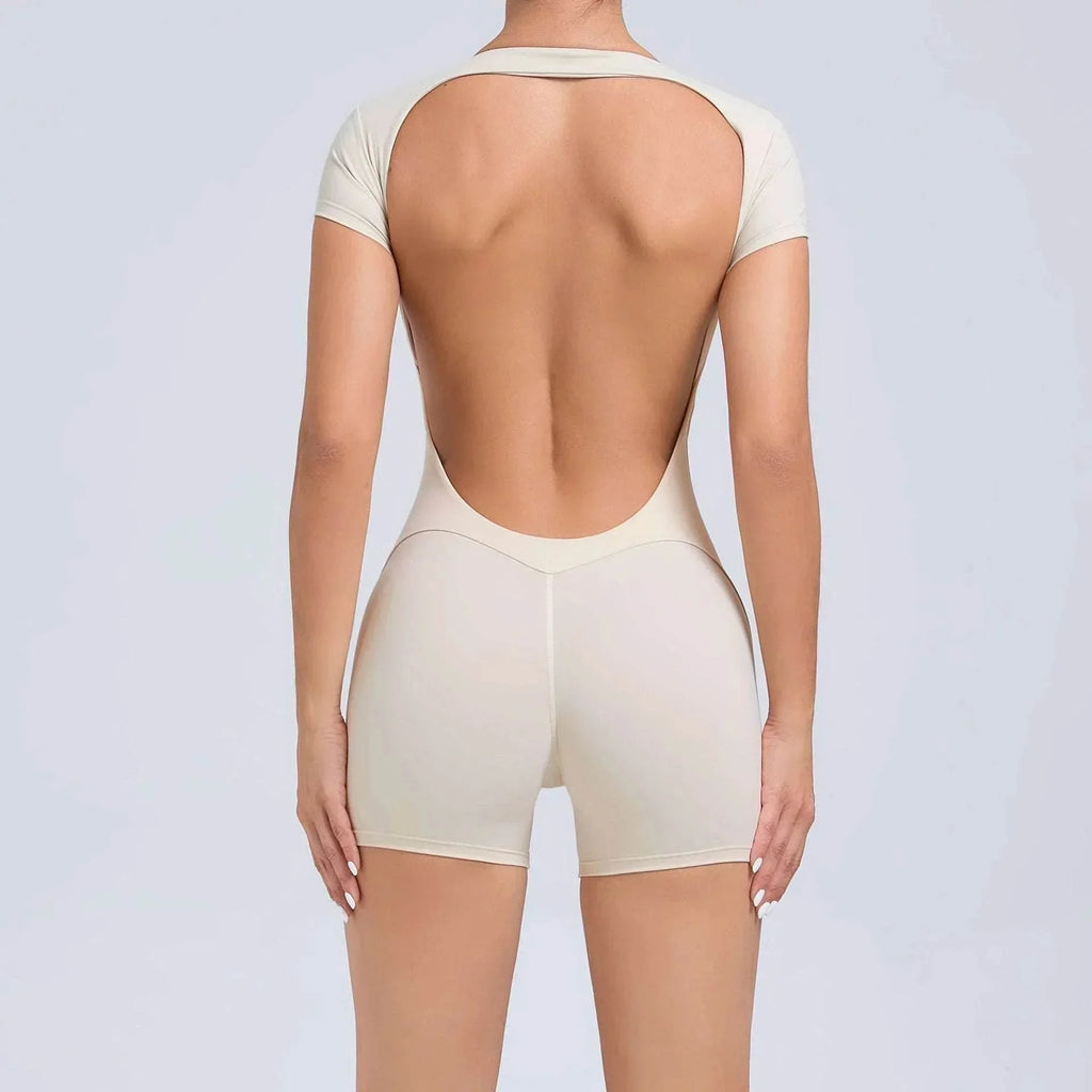 Backless Tight Yoga Jumpsuit – Sleek & Stretchy Fit - ZA-Zola