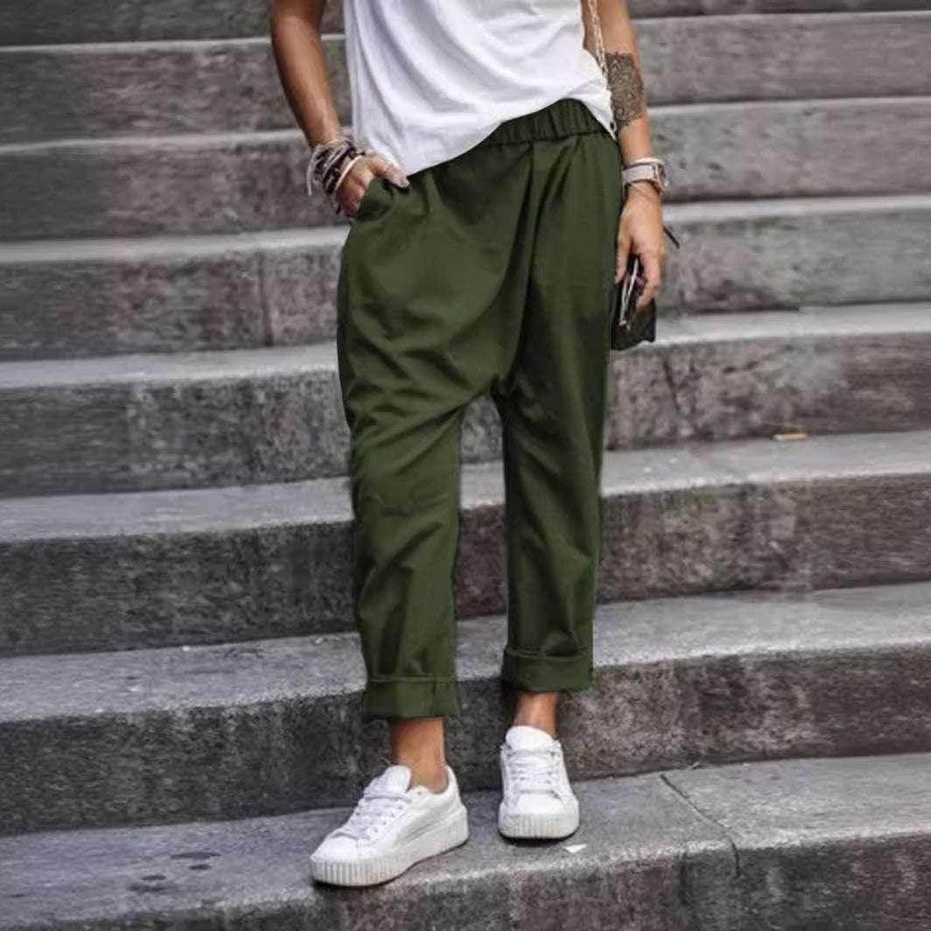 Women’s Streetwear Harem Pants with Pockets - ZA-Zola