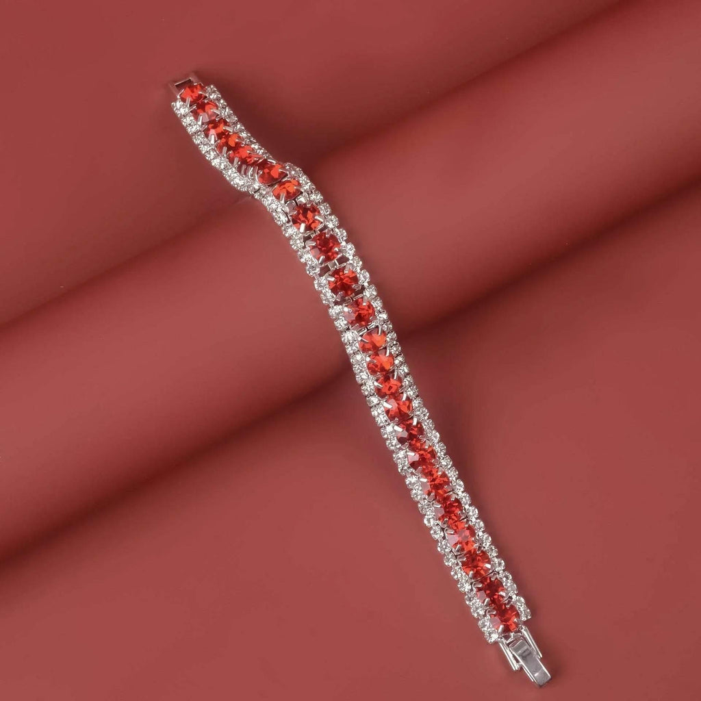 Roman Rhinestone Circle Bracelet | Multi-Color Sparkle - ZA-Zola