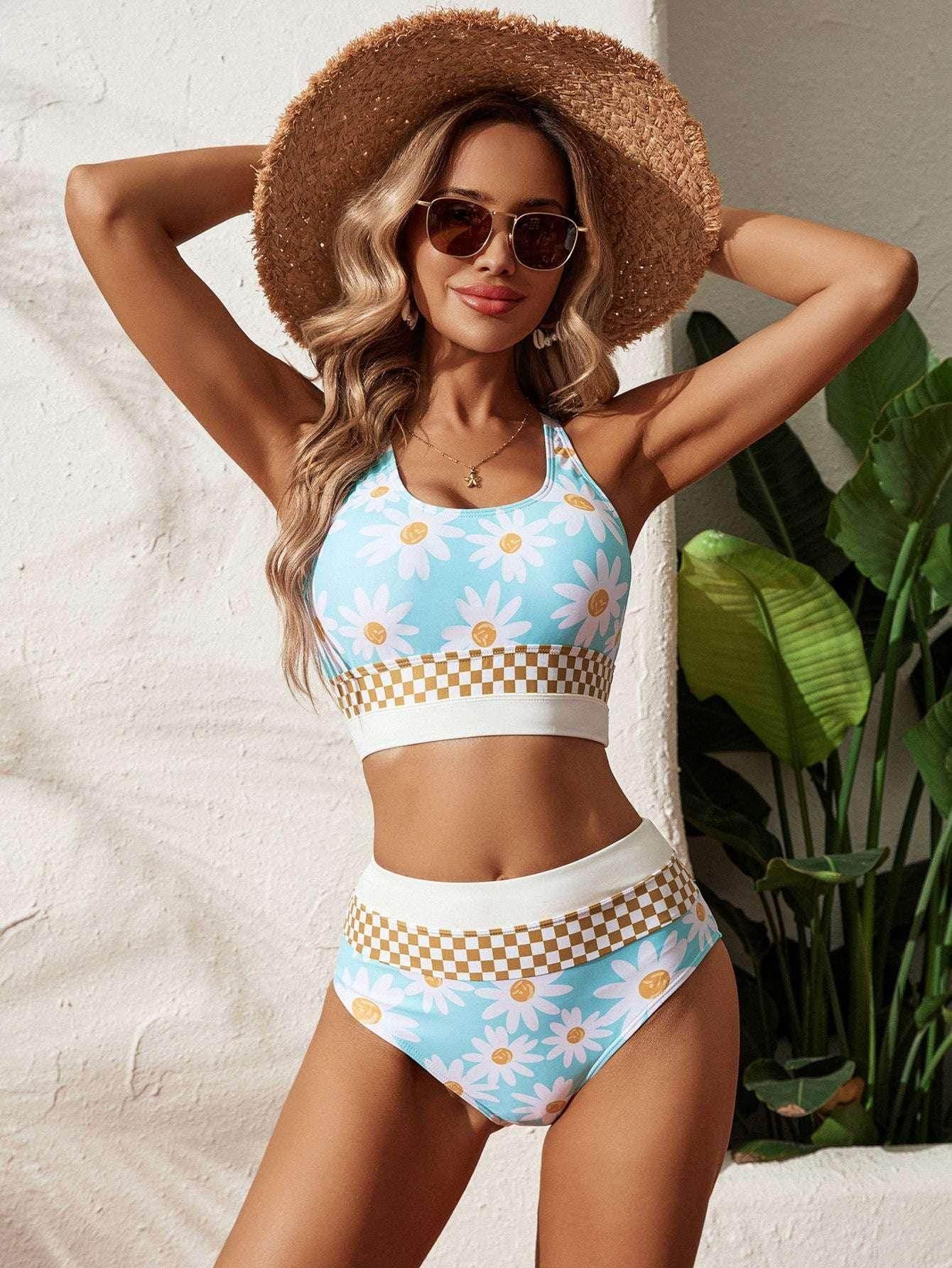 Plus Size Split Swimsuit – Zipper Bikini, Bold & Flattering - ZA-Zola