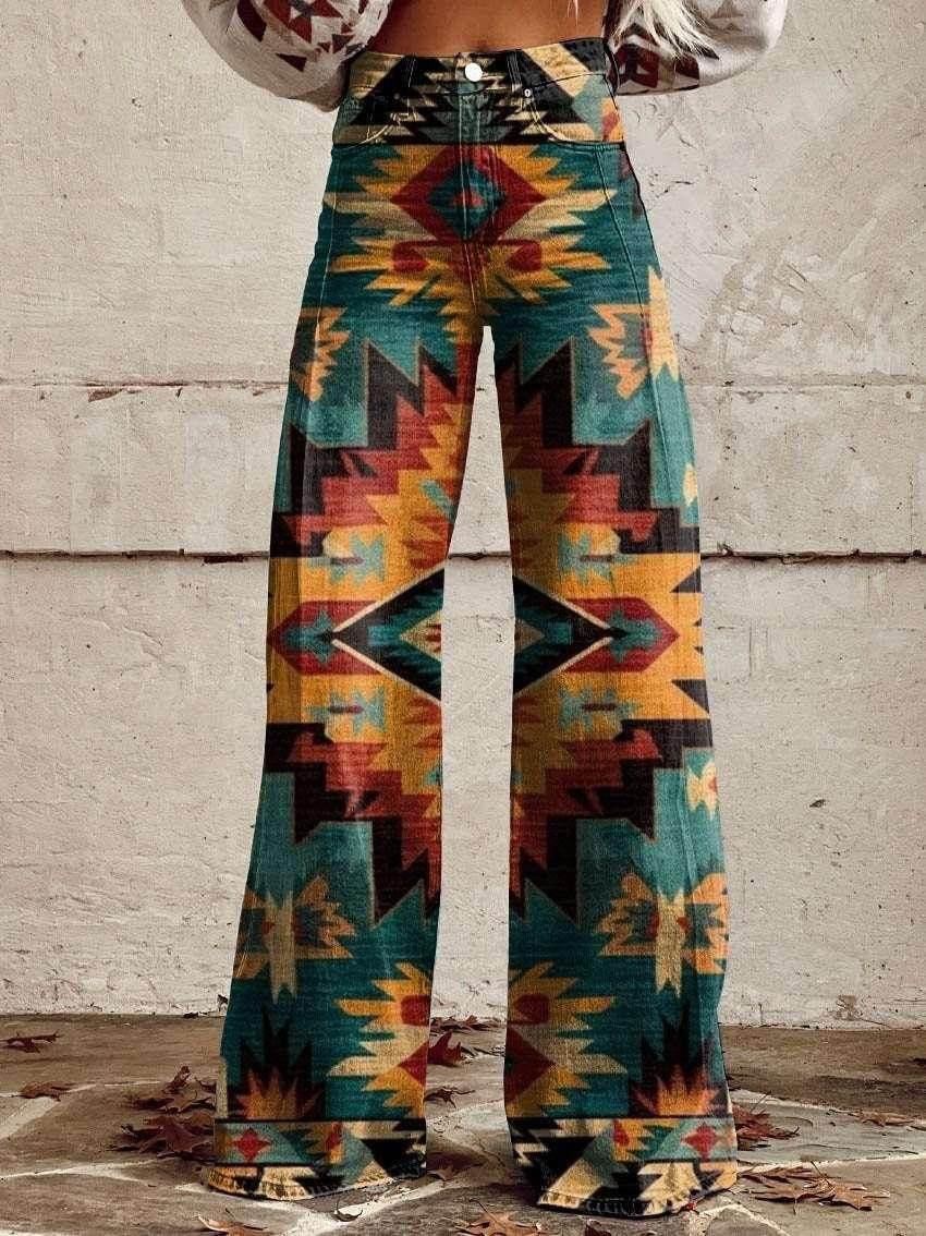 3D Print Bell Bottom Pants – Faux Denim Vibe - ZA-Zola