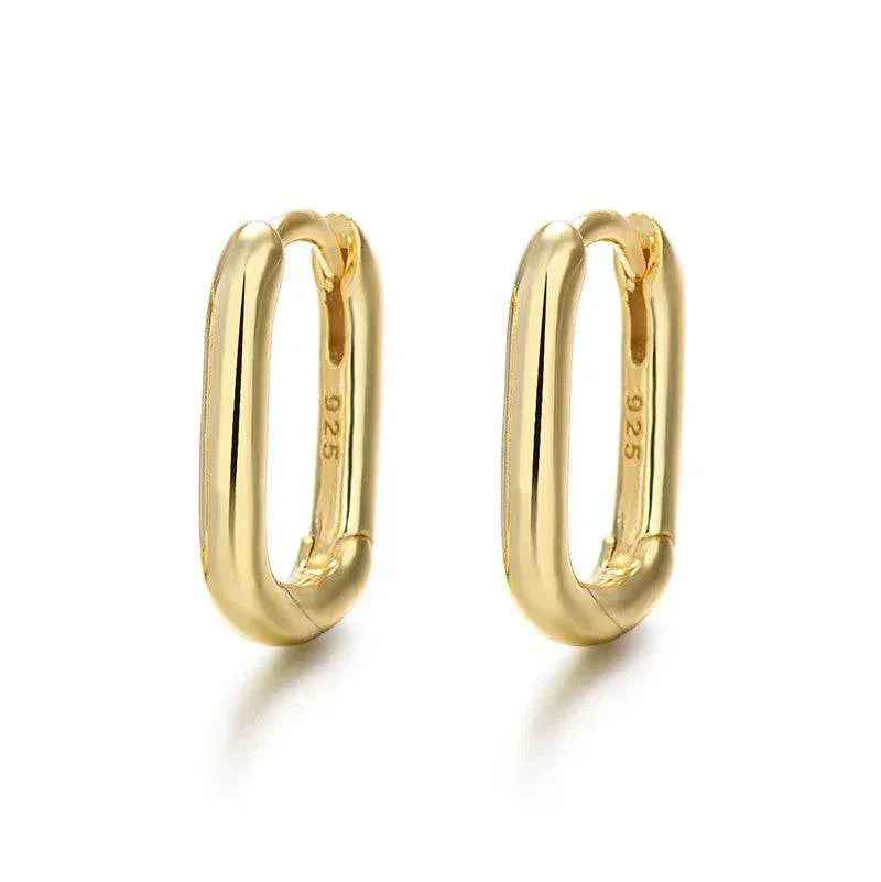 Lux U-Shaped Earrings for Women, Gold & Silver - ZA-Zola