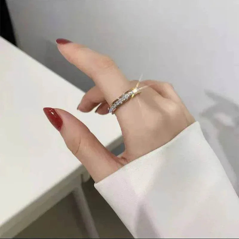 Double/Single Row Square Diamond Ring Women - ZA-Zola