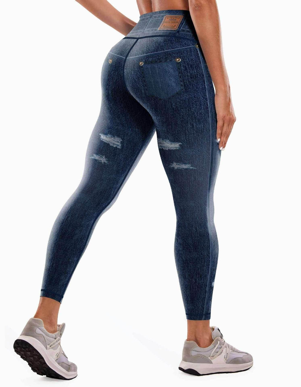 Denim Print Yoga Pants for Women – Stretch Fit - ZA-Zola