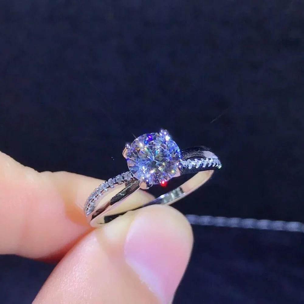 Twist Fashion Zircon Diamond Ring in Gold & Silver - ZA-Zola