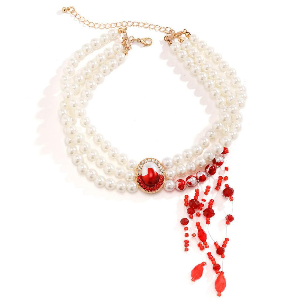 ZA-Zola Halloween Pearl Collar Jewelry Set - ZA-Zola