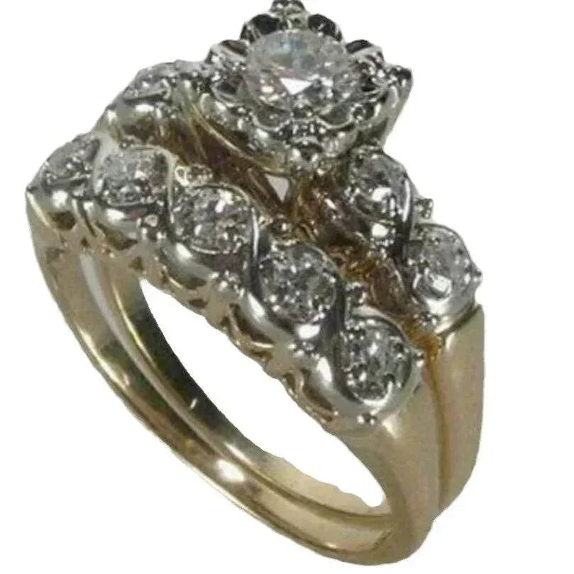 Gold Micro Inlay Unisex Ring for Engagement & Party - ZA-Zola
