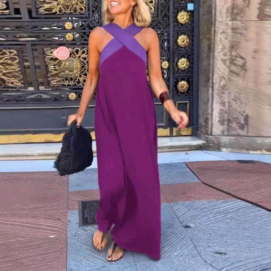 Cross Back Sleeveless Dress – Elegant & Alluring - ZA-Zola