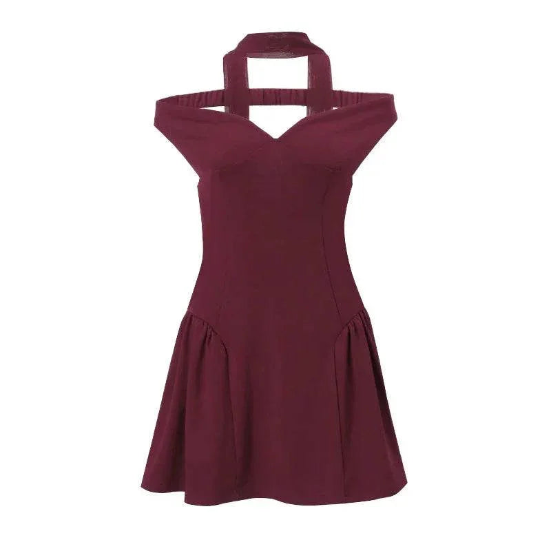 Women's Red Backless Slim Dress - Sexy Autumn Style - ZA-Zola