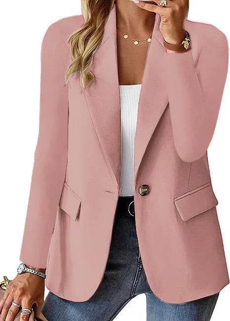 Women’s Casual Blazer – Solid Color Office Jacket - ZA-Zola