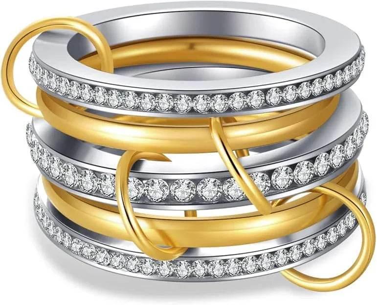 Stainless Steel Zircon Full Diamond Ring - ZA-Zola