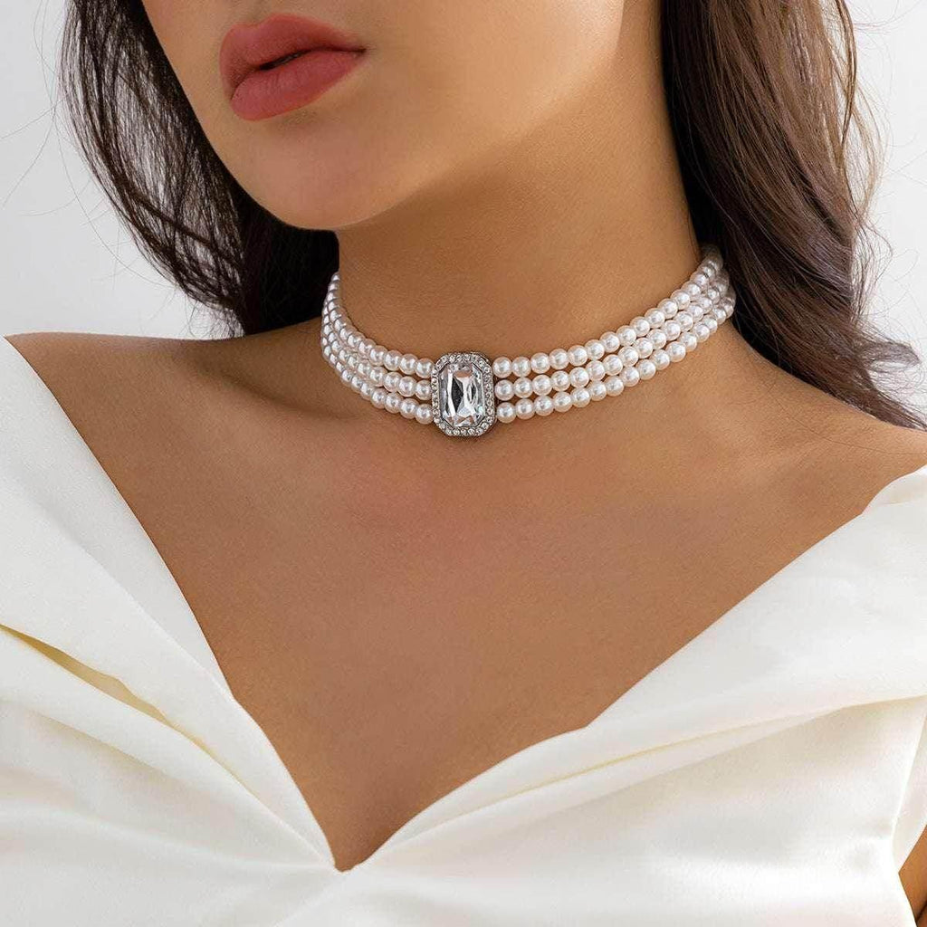 French Elegant Multi-Layer Pearl Necklace - ZA-Zola