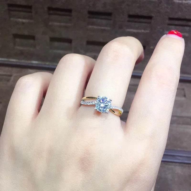 Twist Fashion Zircon Diamond Ring in Gold & Silver - ZA-Zola