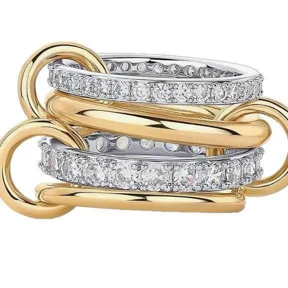 Stainless Steel Zircon Full Diamond Ring - ZA-Zola