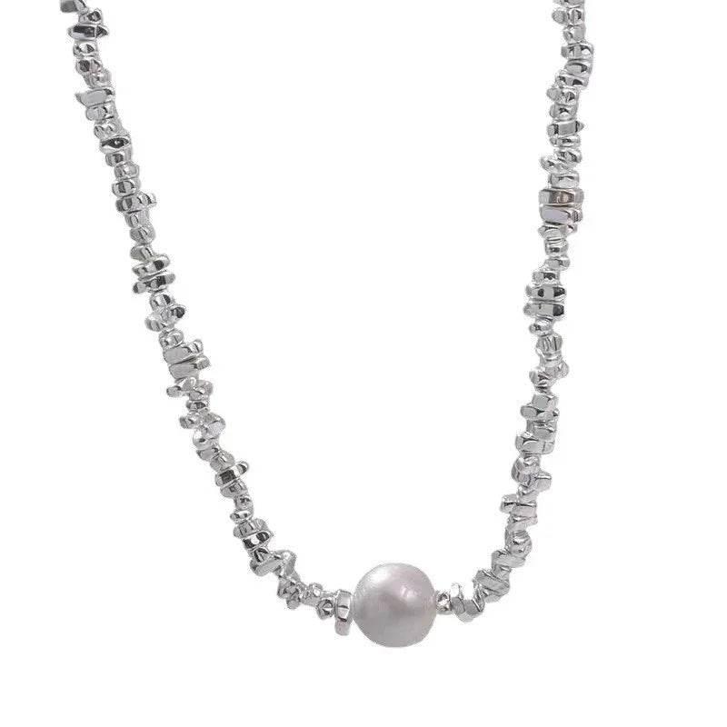 Silver Short Pearl Necklace for Women - ZA-Zola
