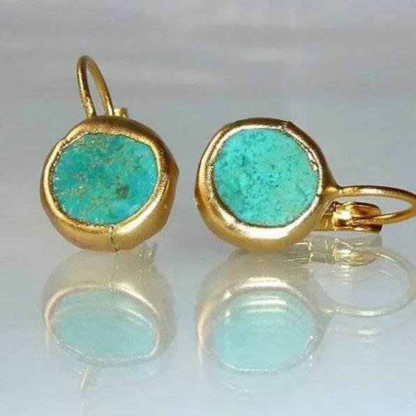 Simple Gold Emerald Earrings – Elegant & Chic Style - ZA-Zola