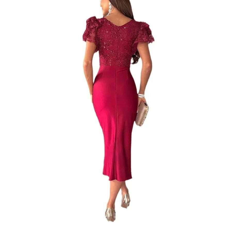 Casual Split Short Sleeve Dress for Women - ZA-Zola