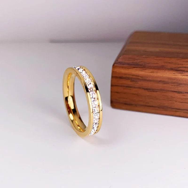 Titanium Steel Star Diamond Couple Ring Unisex - ZA-Zola