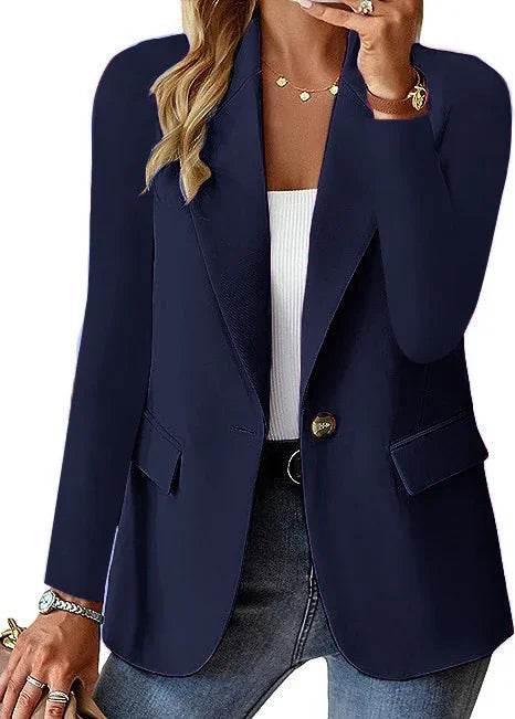 Women’s Casual Blazer – Solid Color Office Jacket - ZA-Zola