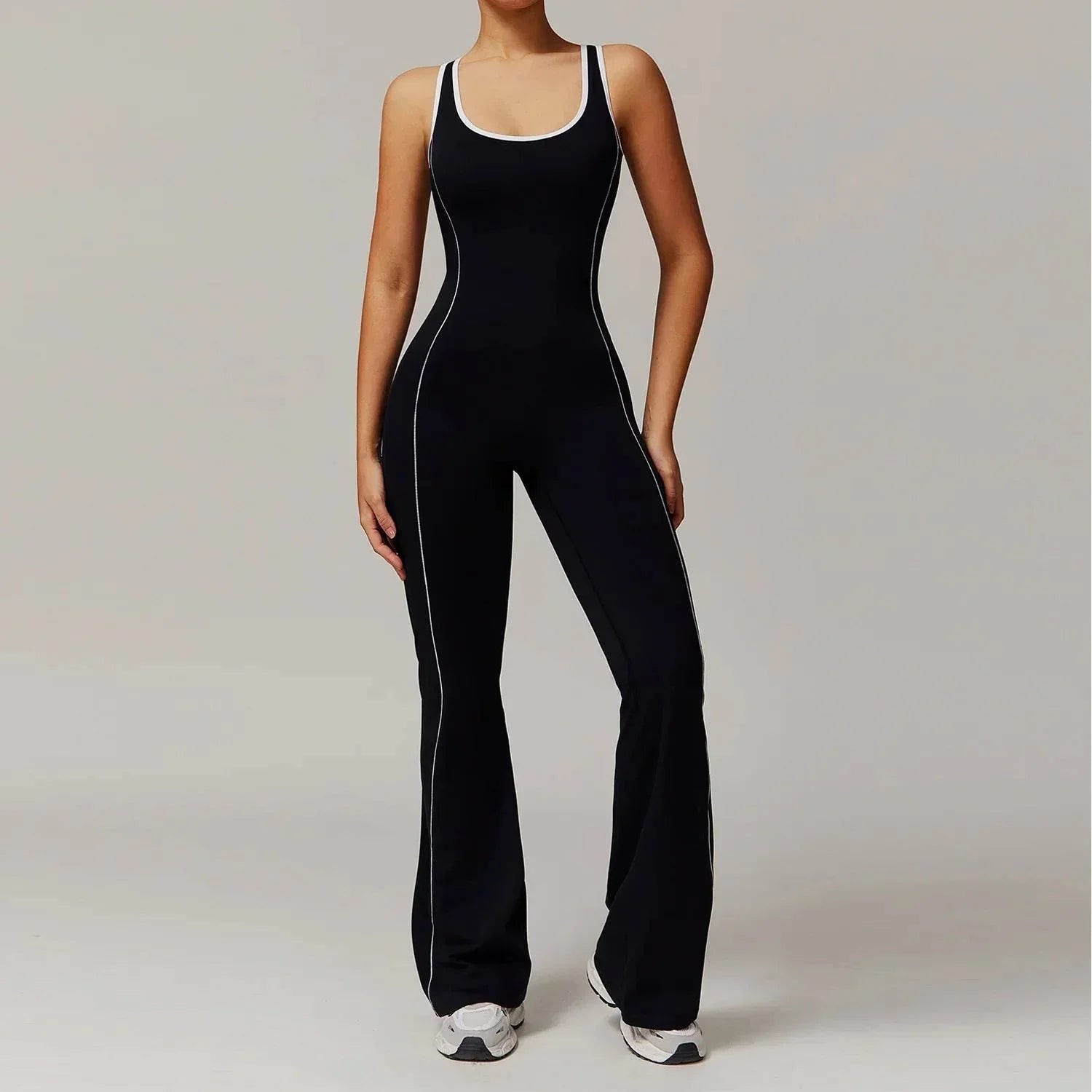 Hollow Back Yoga Jumpsuit – Sculpting & Stylish - ZA-Zola