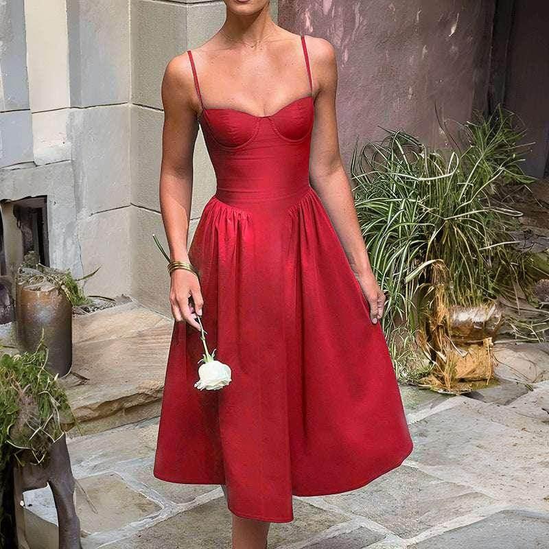 Slim Backless Sling Dress for Women - ZA-Zola