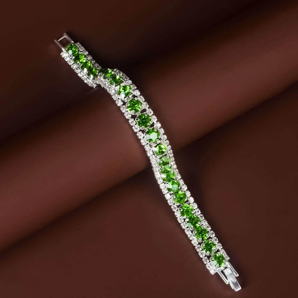 Roman Rhinestone Circle Bracelet | Multi-Color Sparkle - ZA-Zola