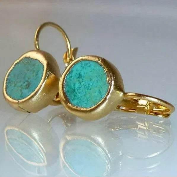 Simple Gold Emerald Earrings – Elegant & Chic Style - ZA-Zola