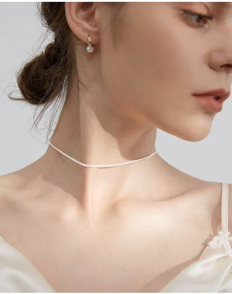 Starry Sterling Silver Clavicle Necklace Women - ZA-Zola