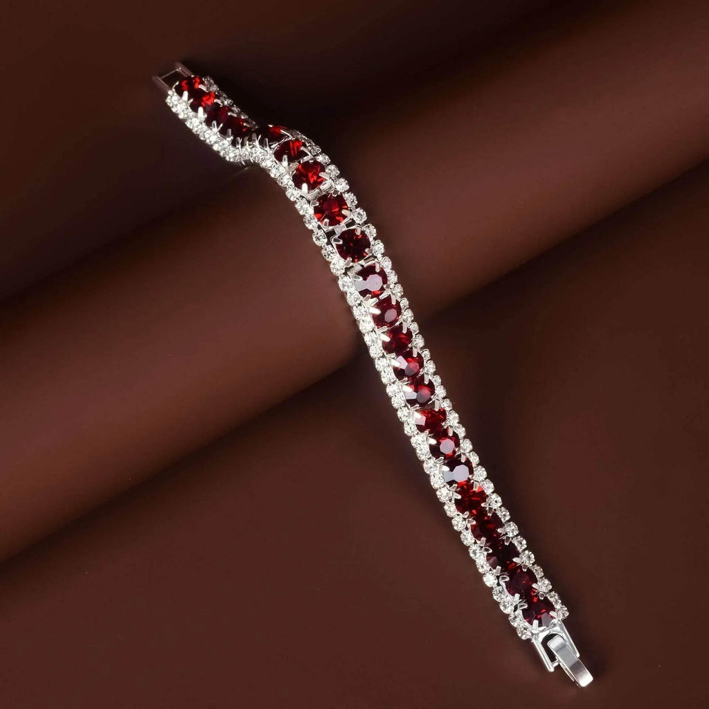 Roman Rhinestone Circle Bracelet | Multi-Color Sparkle - ZA-Zola