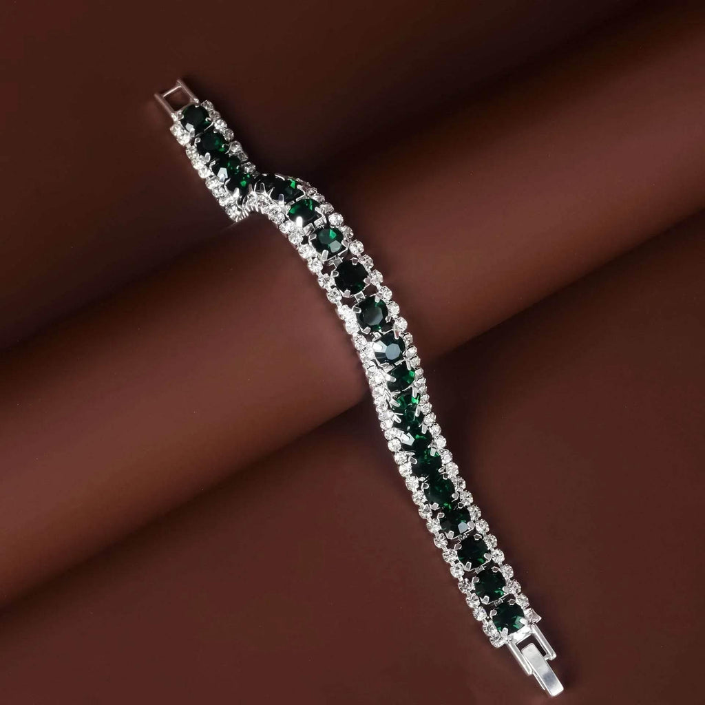 Roman Rhinestone Circle Bracelet | Multi-Color Sparkle - ZA-Zola