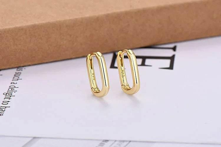 Lux U-Shaped Earrings for Women, Gold & Silver - ZA-Zola