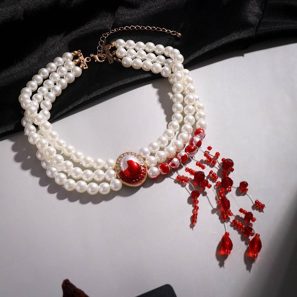ZA-Zola Halloween Pearl Collar Jewelry Set - ZA-Zola