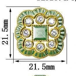 Emerald Cut Gold Zircon Ring – Adjustable & Stylish - ZA-Zola