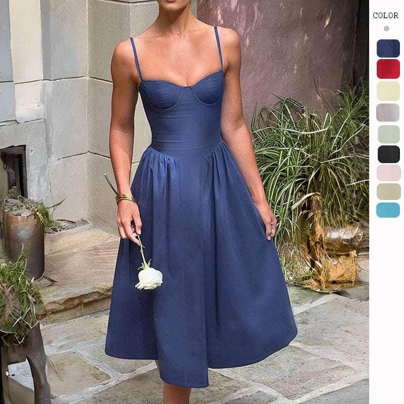 Slim Backless Sling Dress for Women - ZA-Zola