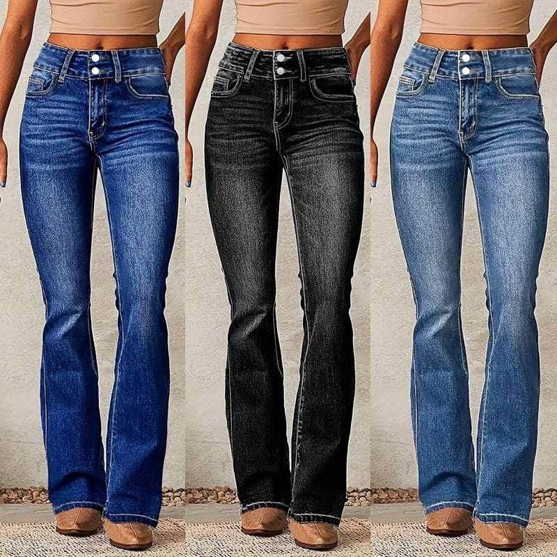 Skinny Flared Distressed Jeans for Women - ZA-Zola