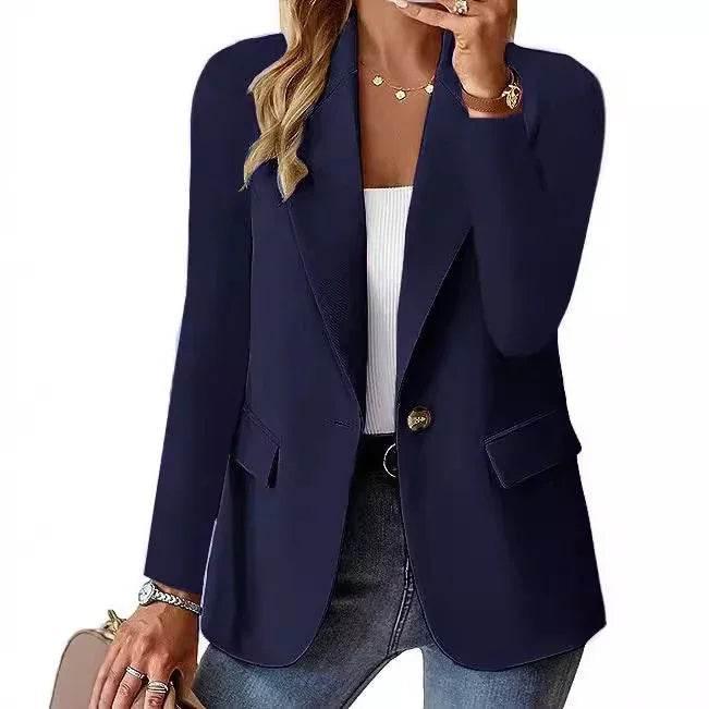Women’s Casual Blazer – Solid Color Office Jacket - ZA-Zola