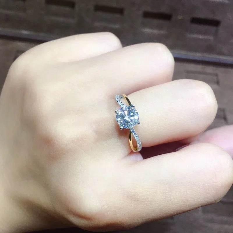 Twist Fashion Zircon Diamond Ring in Gold & Silver - ZA-Zola