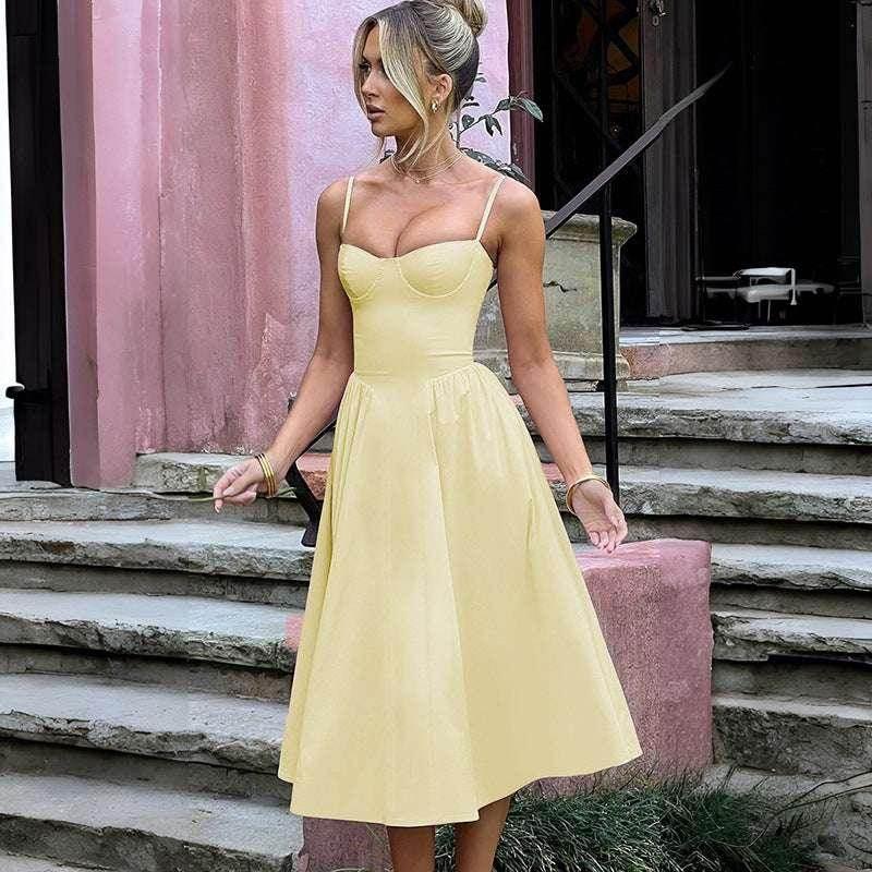 Slim Backless Sling Dress for Women - ZA-Zola
