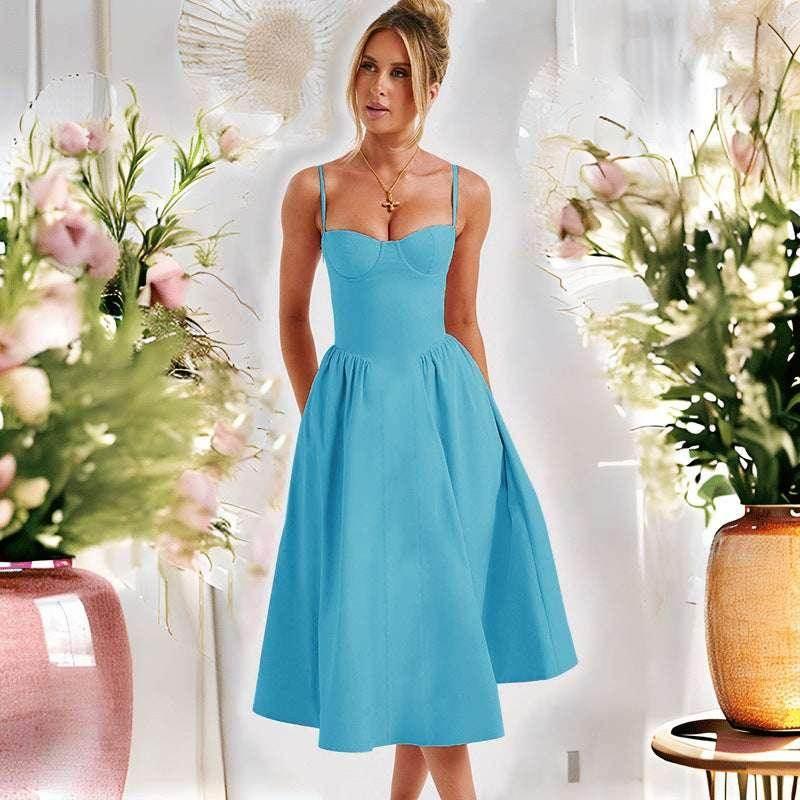 Slim Backless Sling Dress for Women - ZA-Zola
